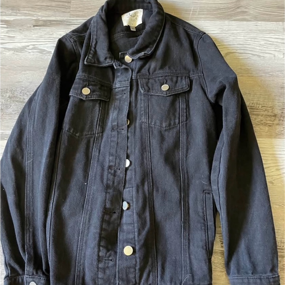 Oversized black Jean jacket - Picture 2 of 2